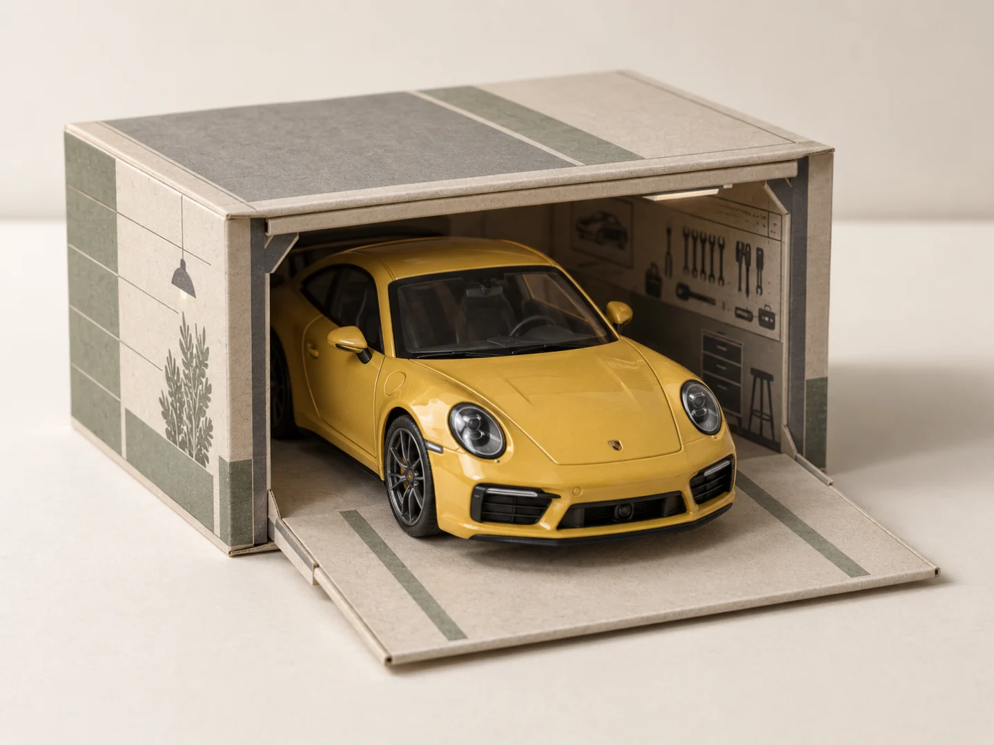 A ReJoy garage box made around a toy car